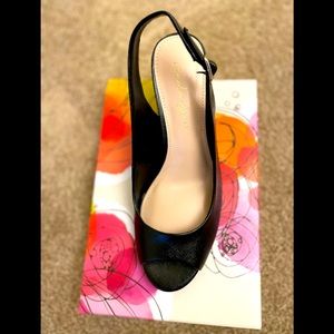 Amelia Grace Korine Black Saffiano pumps